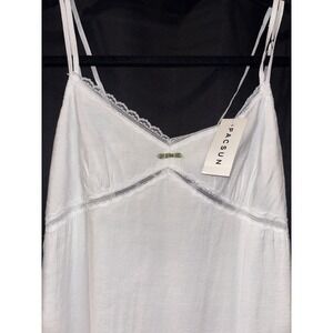 NWT PacSun White Lace Trim Midi Slip Dress Size Small